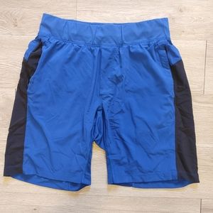 Lululemon Men's THE Linerless 9" Blue Shorts Size Medium Athletic Running Gym